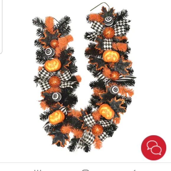 RARE MICHAELS 6' HALLOWEEN FALL AUTUMN JACK O LANTERN PUMPKIN GARLAND DECOR - Picture 1 of 1